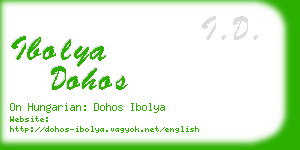 ibolya dohos business card